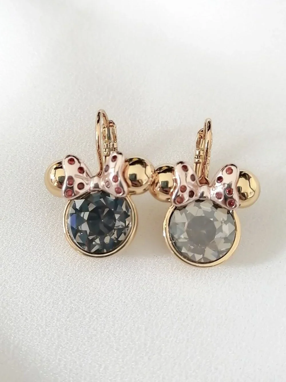 Kate Spade Minnie Mouse Gold Leverbacks Earrings | NEW